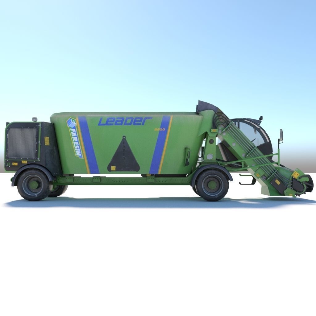 Farming Vehicle Faresin Leader 2200 Low-poly 3D model_5