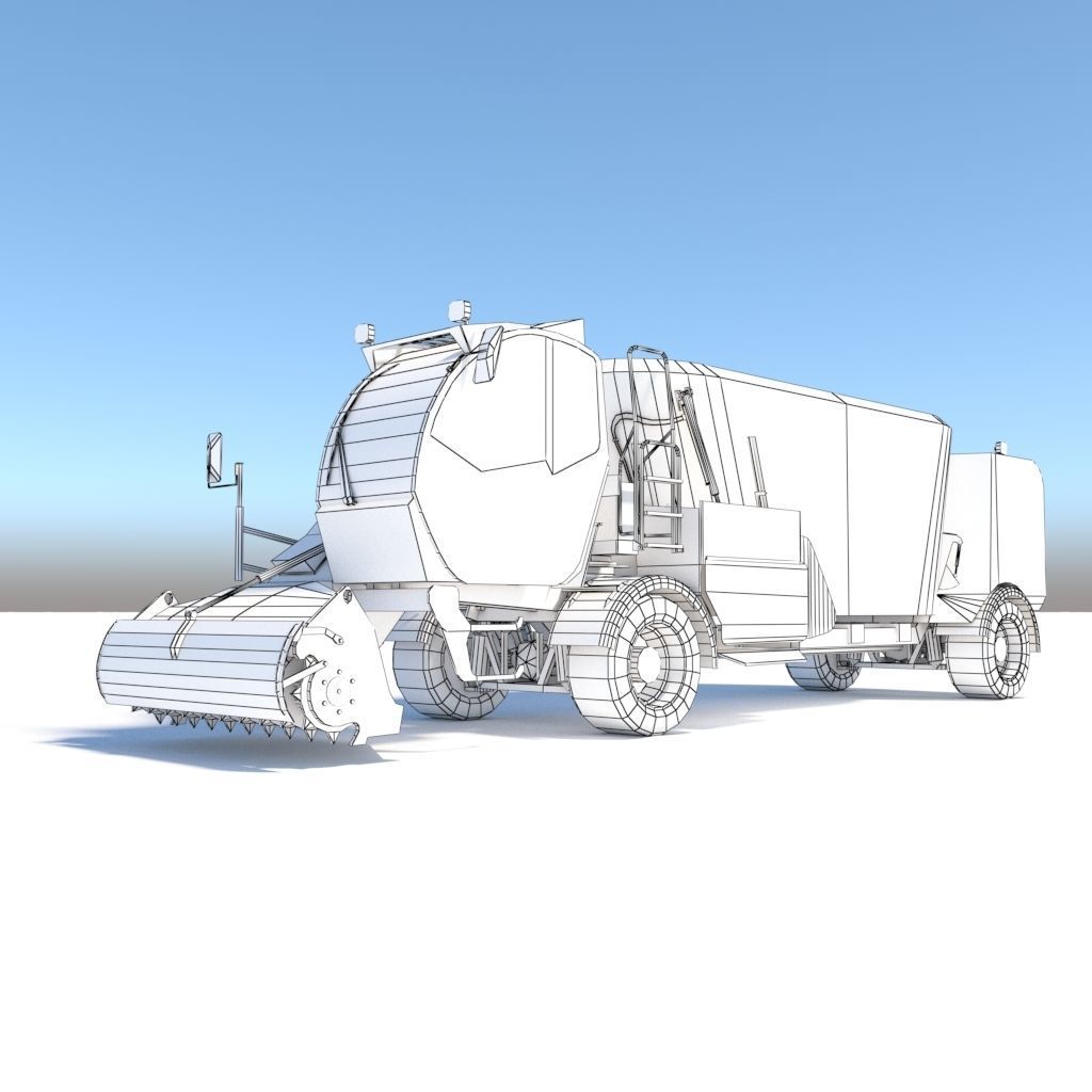 Farming Vehicle Faresin Leader 2200 Low-poly 3D model_17