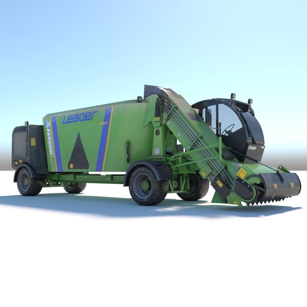 Farming Vehicle Faresin Leader 2200 Low-poly 3D model_6