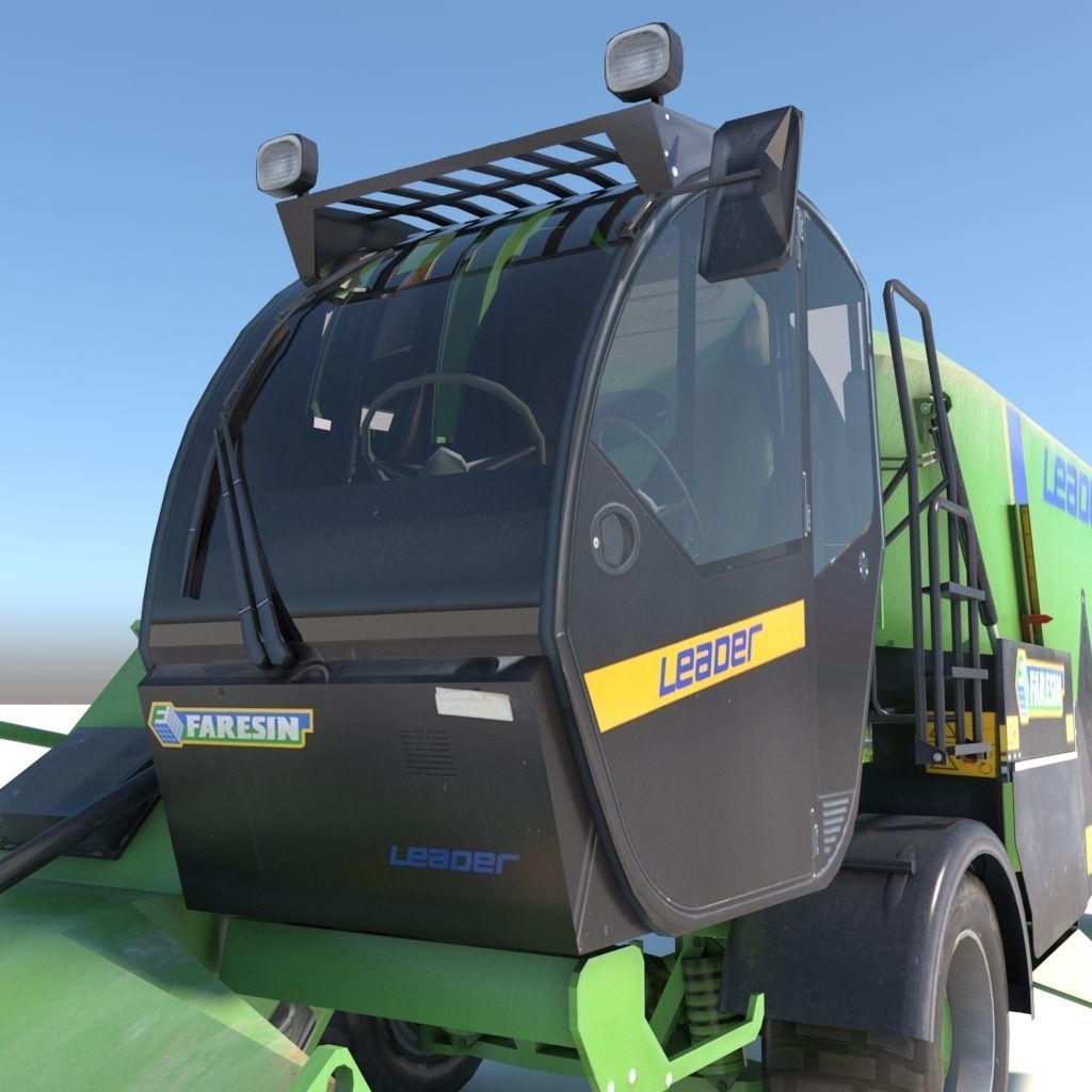 Farming Vehicle Faresin Leader 2200 Low-poly 3D model_8