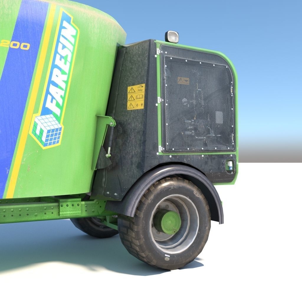 Farming Vehicle Faresin Leader 2200 Low-poly 3D model_10