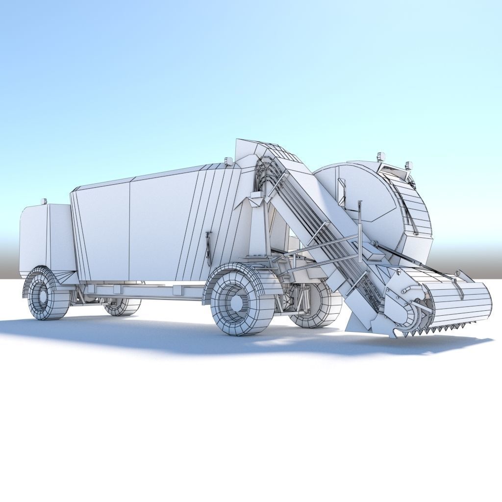 Farming Vehicle Faresin Leader 2200 Low-poly 3D model_16