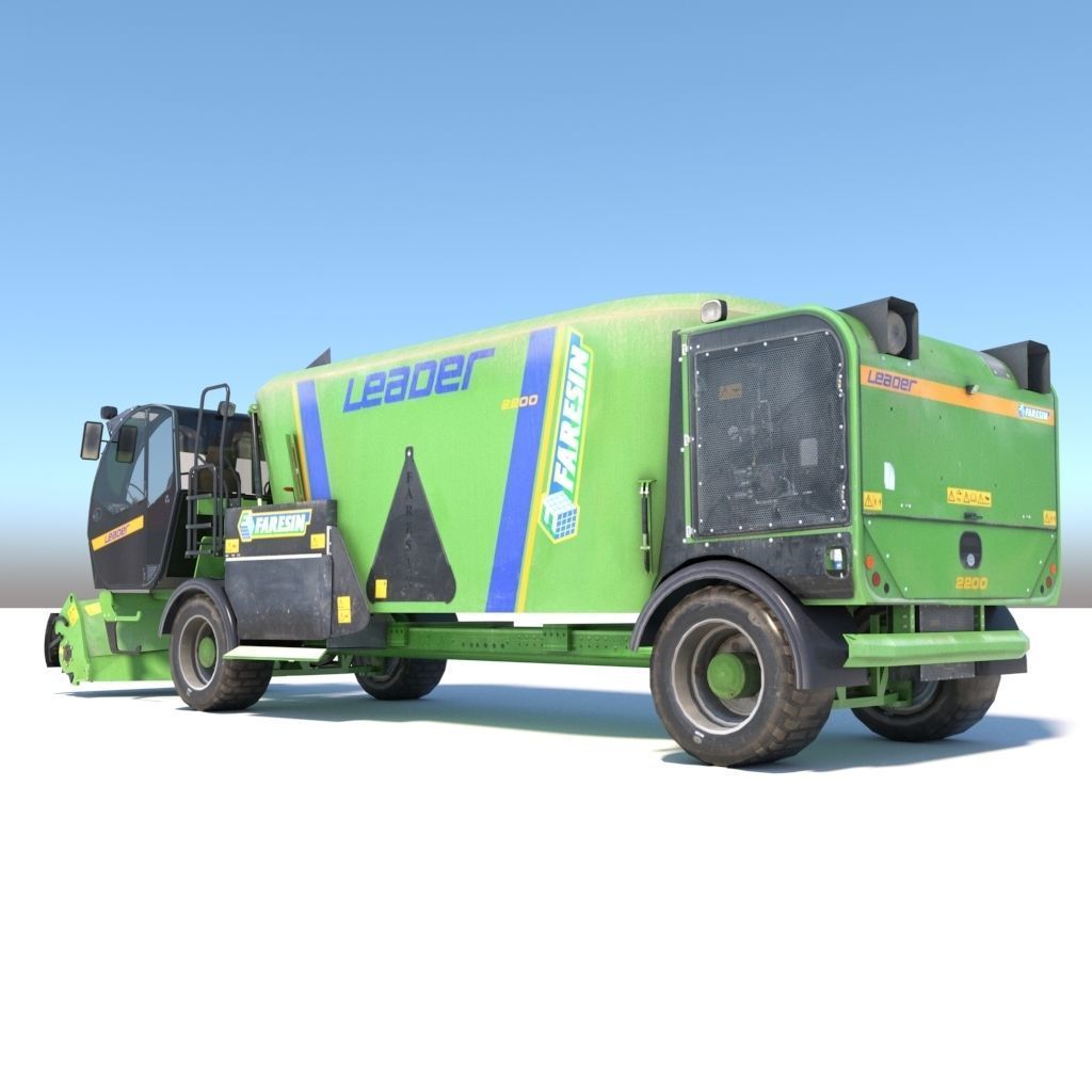 Farming Vehicle Faresin Leader 2200 Low-poly 3D model_2