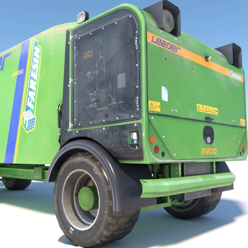 Farming Vehicle Faresin Leader 2200 Low-poly 3D model_11