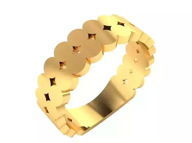 Women Band Ring 3dm render detail