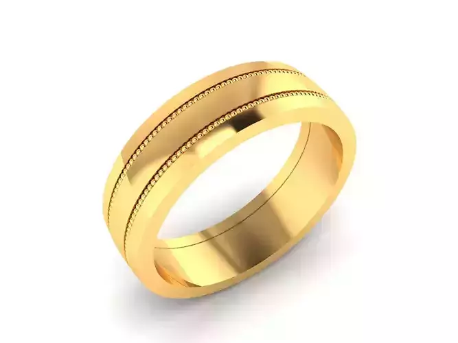Women Band Ring 3dm render detail