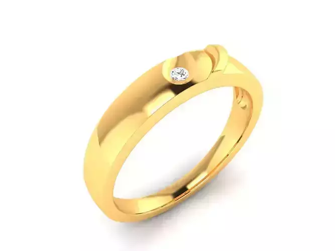 Women Band Ring 3dm render detail