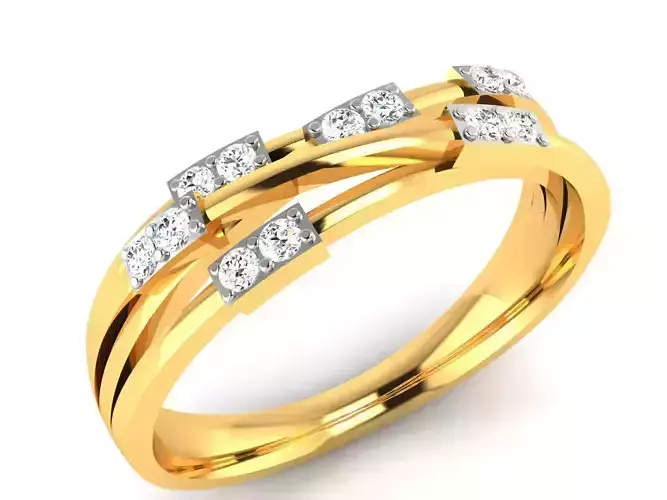 Women Band Ring 3dm render detail