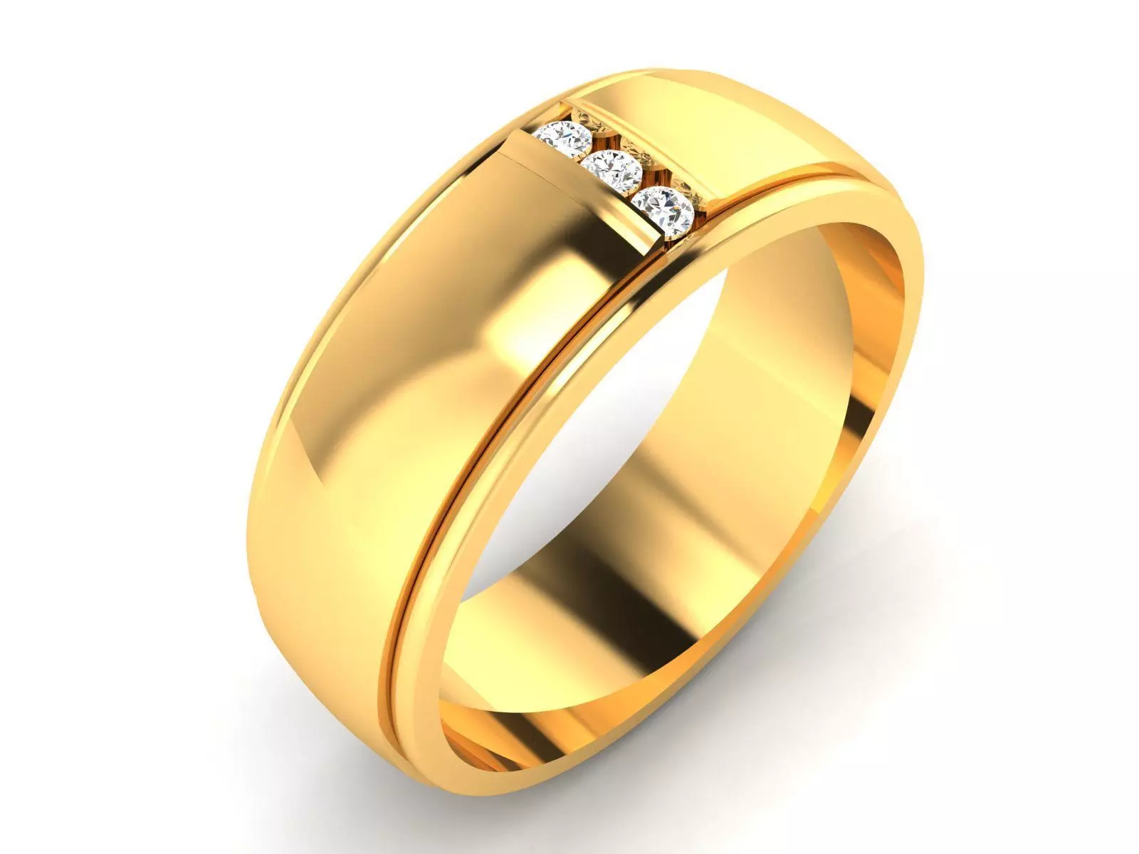 Women Band Ring 3dm render detail 3D print model_0