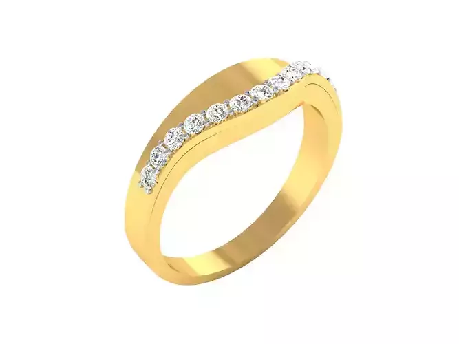 Women Band Ring 3dm render detail