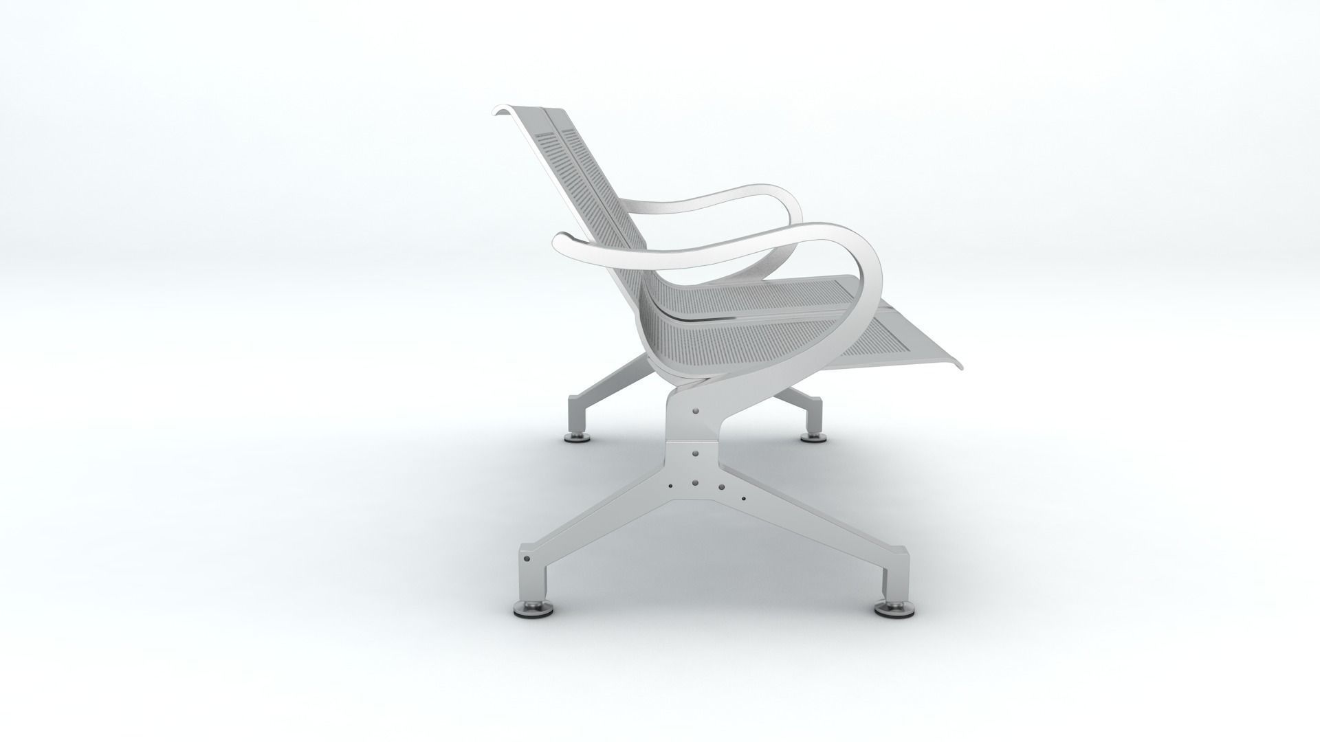 Two Set Waiting Chairs 3D Model 3D model_7