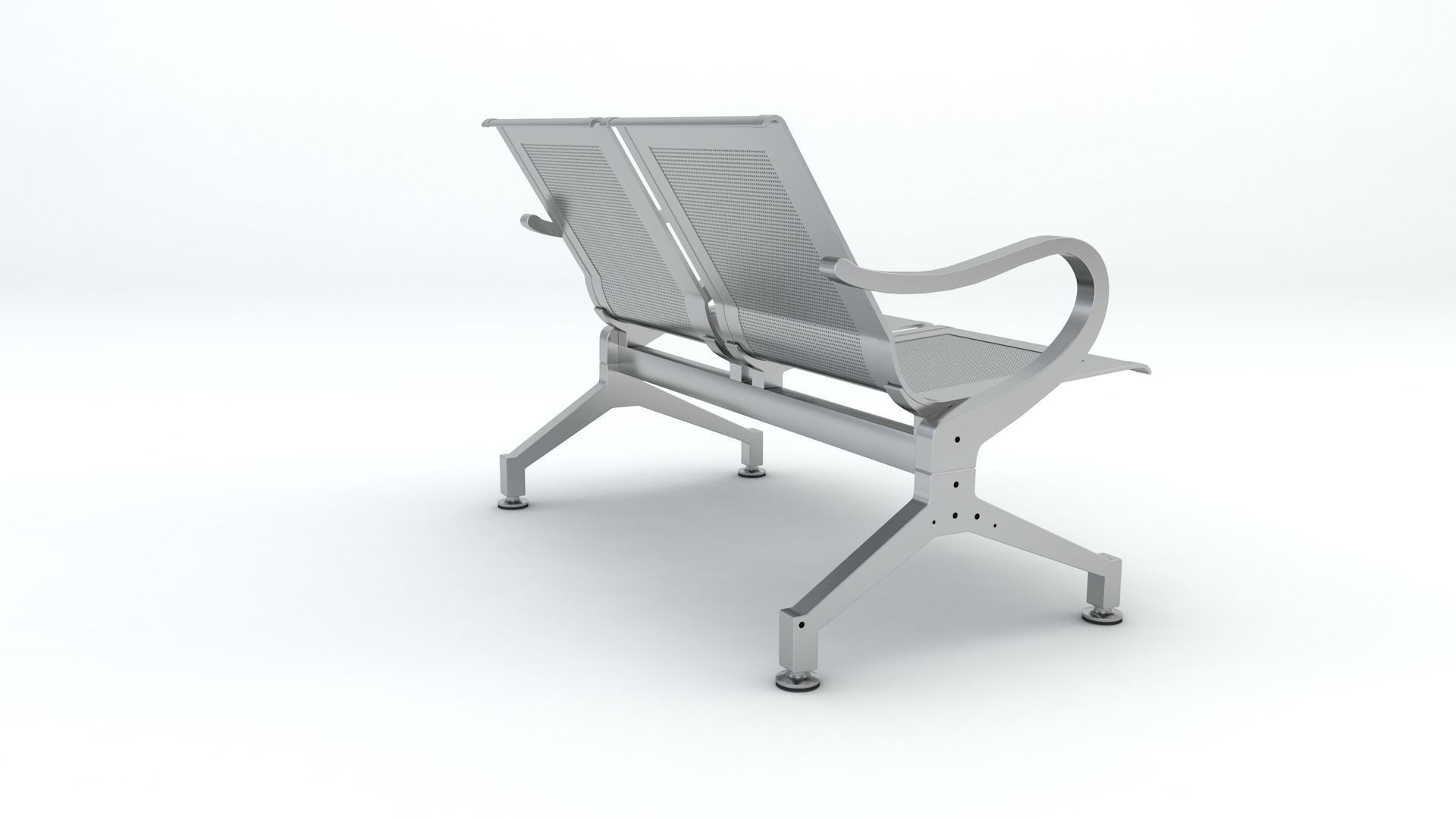 Two Set Waiting Chairs 3D Model 3D model_5