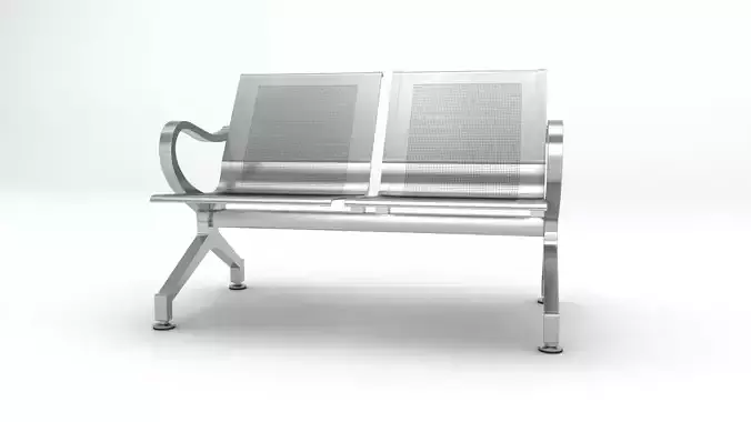 Two Set Waiting Chairs 3D Model