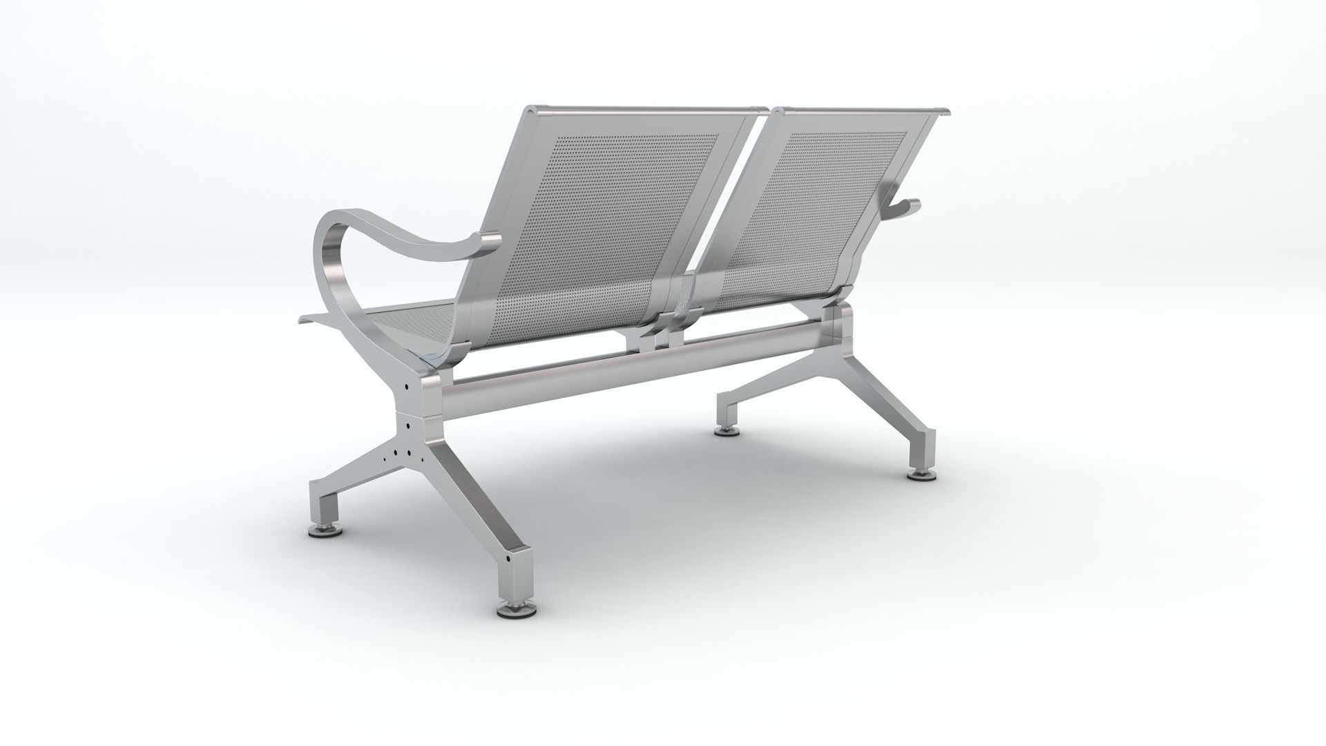 Two Set Waiting Chairs 3D Model 3D model_4