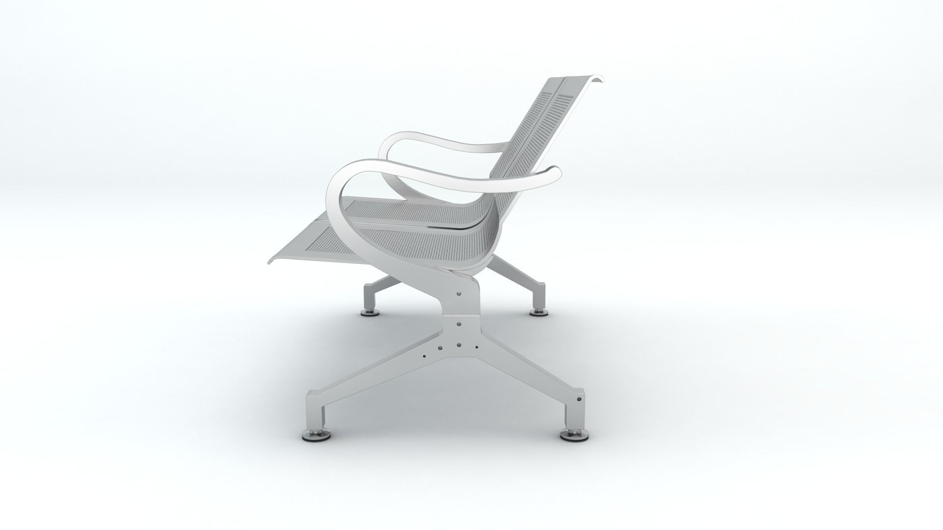 Two Set Waiting Chairs 3D Model 3D model_6