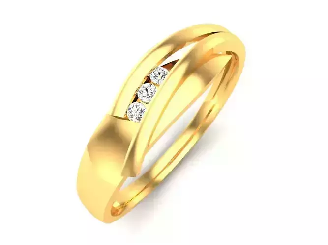 Women Band Ring 3dm render detail
