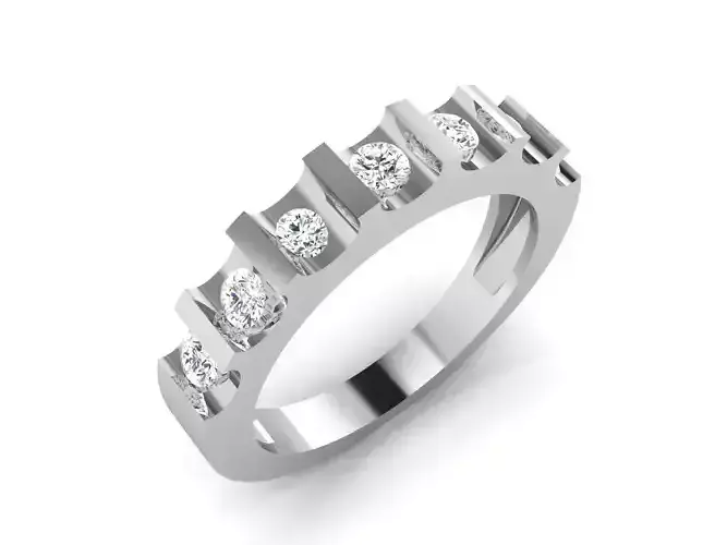 Women Band Ring 3dm render detail
