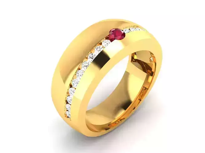 Women Band Ring 3dm render detail