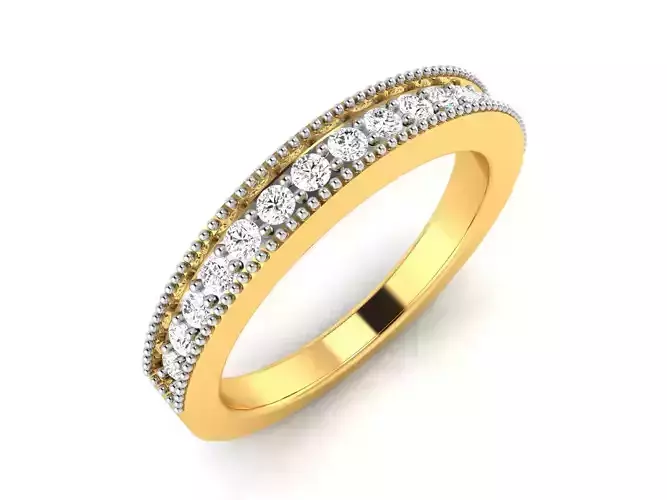 Women Band Ring 3dm render detail