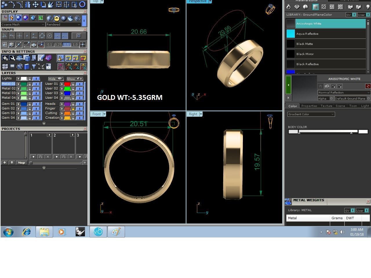 Women Band Ring 3dm render detail 3D print model_8