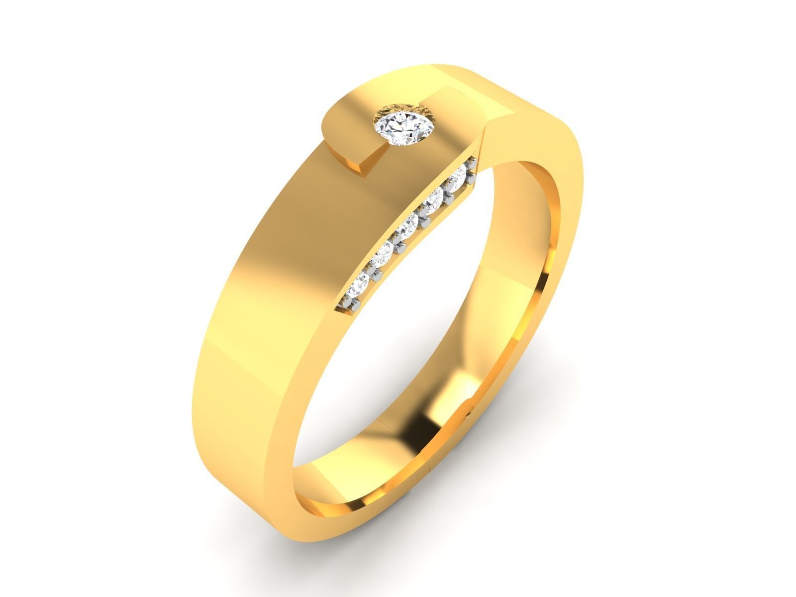 Women Band Ring 3dm render detail 3D print model_1