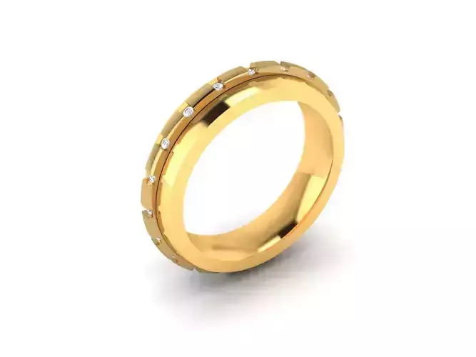 Women Band Ring 3dm render detail