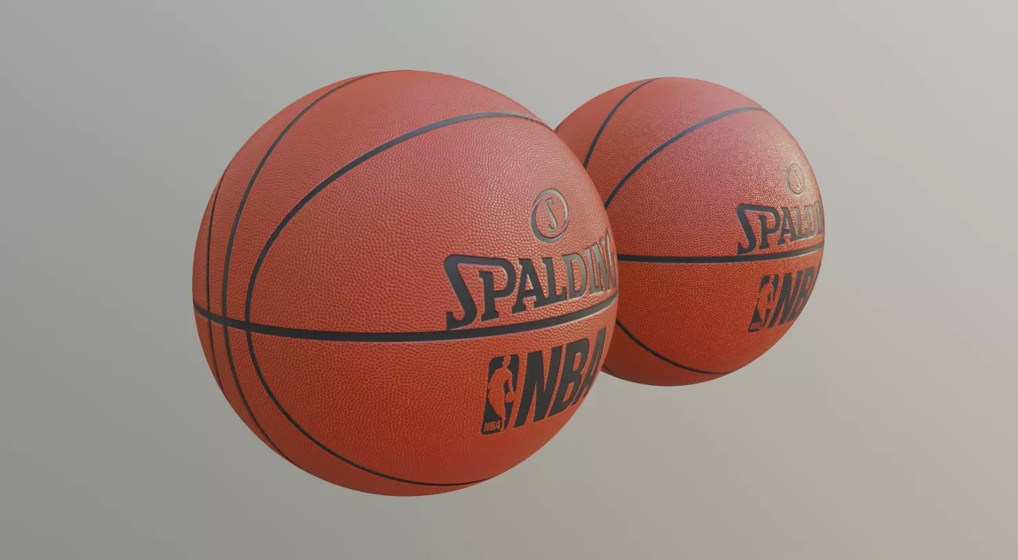 basket ball with pbr textures Low-poly 3D model_0