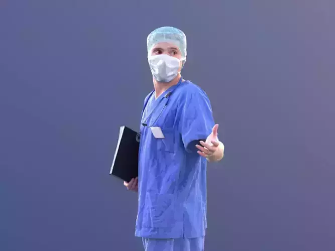 Andy 10492 - Walking Doctor Low-poly 3D model