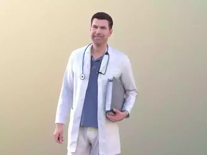 Lars 10431 - Walking Doctor Low-poly 3D model