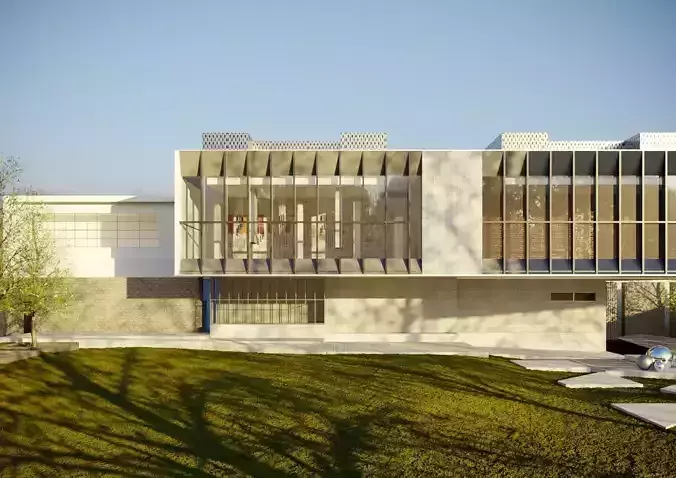 Exterior HDRI sunset golden hour Cinema4D Corona scene