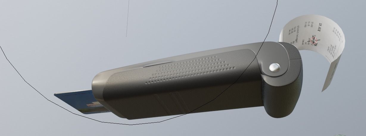 pos card retail card reader Free 3D model_6