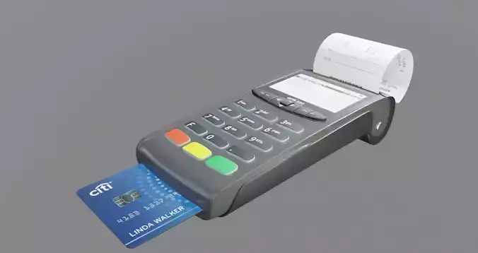 pos card retail card reader Free 3D model