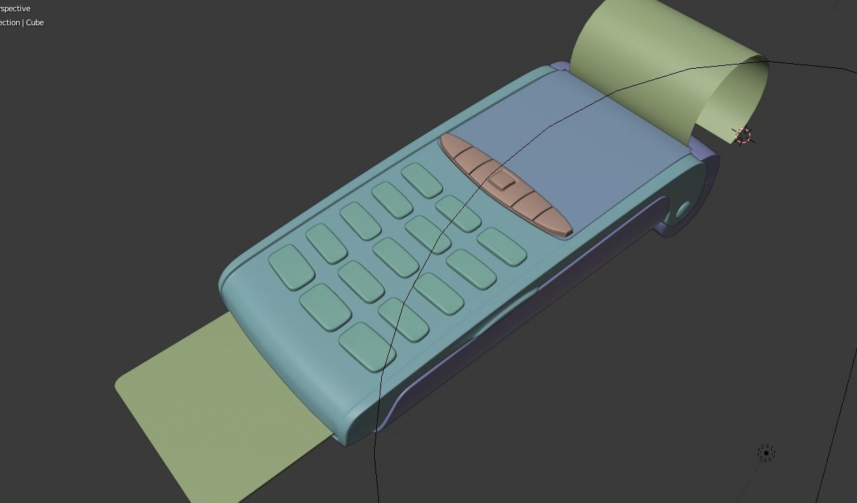 pos card retail card reader Free 3D model_7