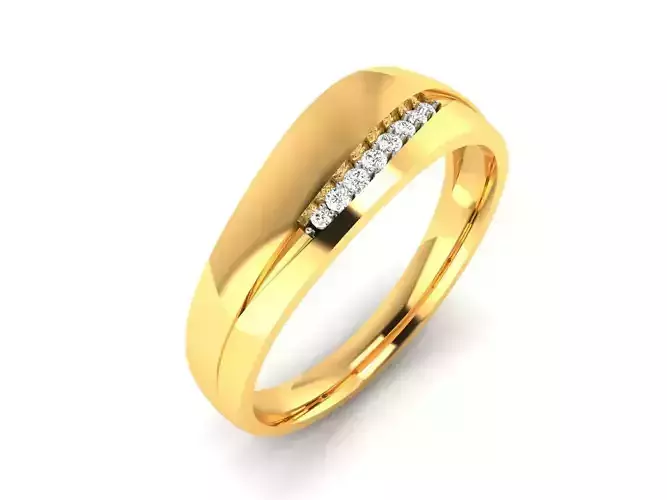 Women Band Ring 3dm render detail