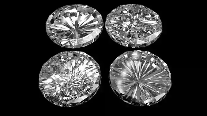 Diamonds diamond Free low-poly 3D model