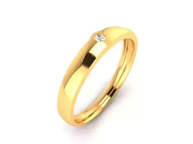 Women Band Ring 3dm render detail