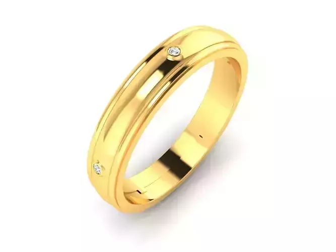 Women Band Ring 3dm render detail