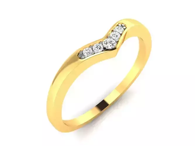 Women Band Ring 3dm render detail