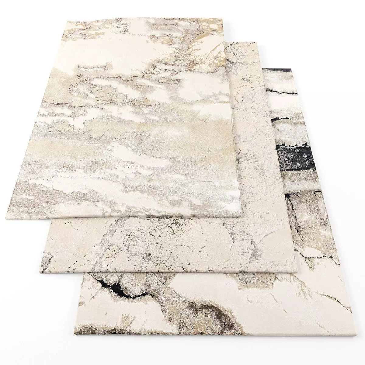 Asiatic Aurora rugs Low-poly 3D model_0