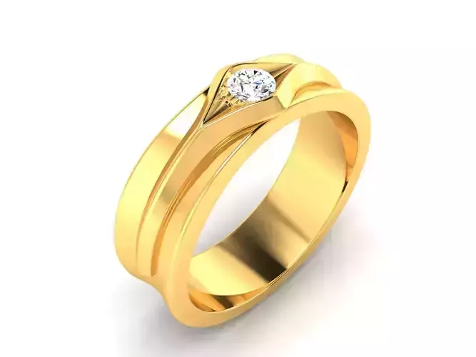 Women Band Ring 3dm render detail