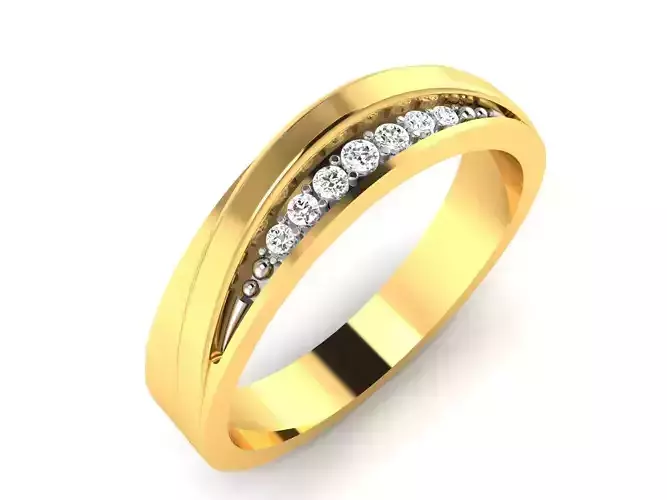 Women Band Ring 3dm render detail