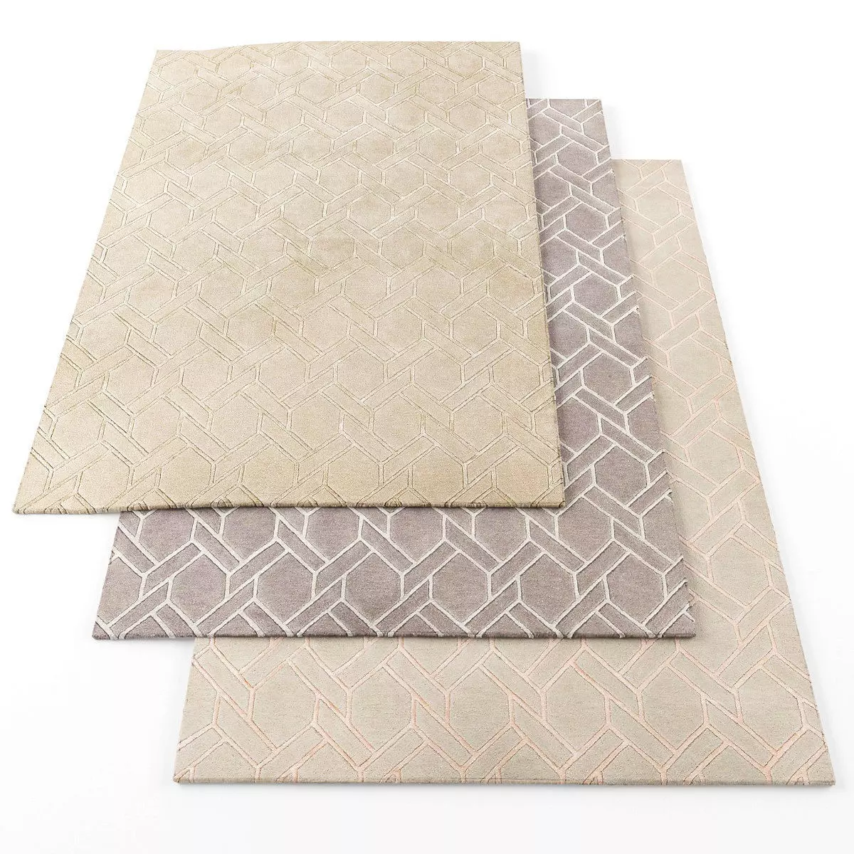 Asiatic Nexus rugs Low-poly 3D model_0