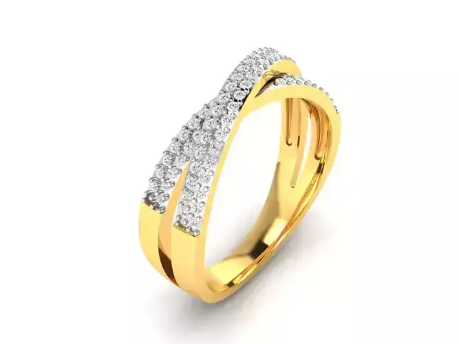 Women Band Ring 3dm render detail