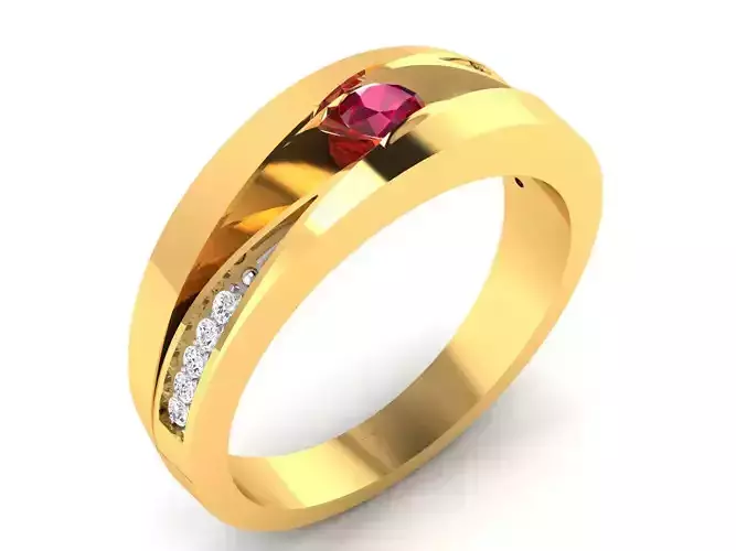 Women Band Ring 3dm render detail
