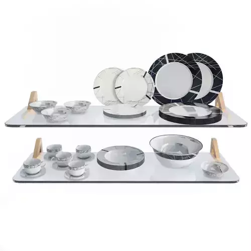 Tableware Black and White