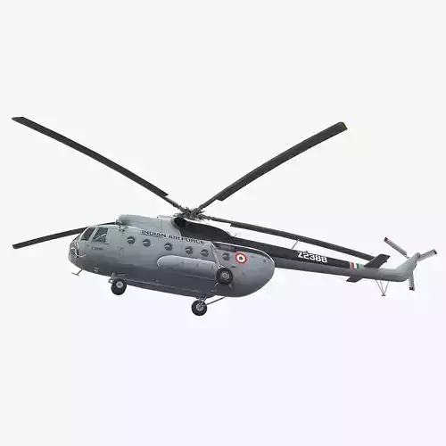 Mi-8T India Air Force Low-poly 3D model