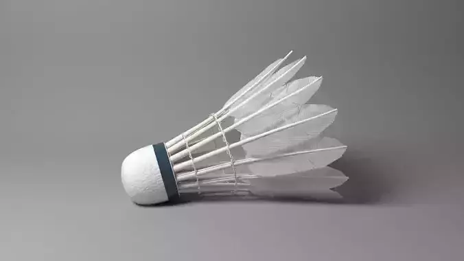 Shuttlecock badminton Low-poly 3D model