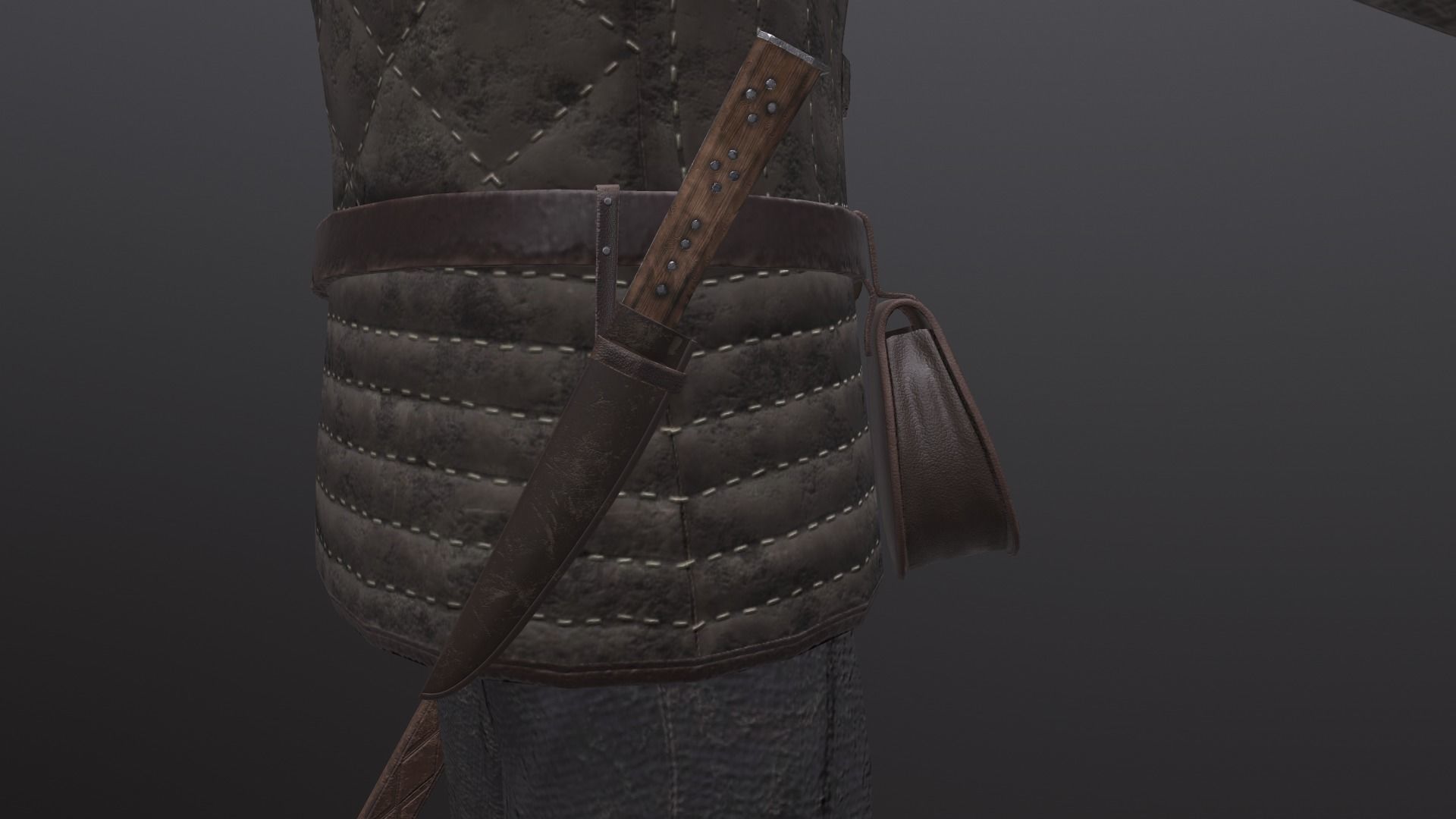 Medieval character   Low-poly 3D model_14