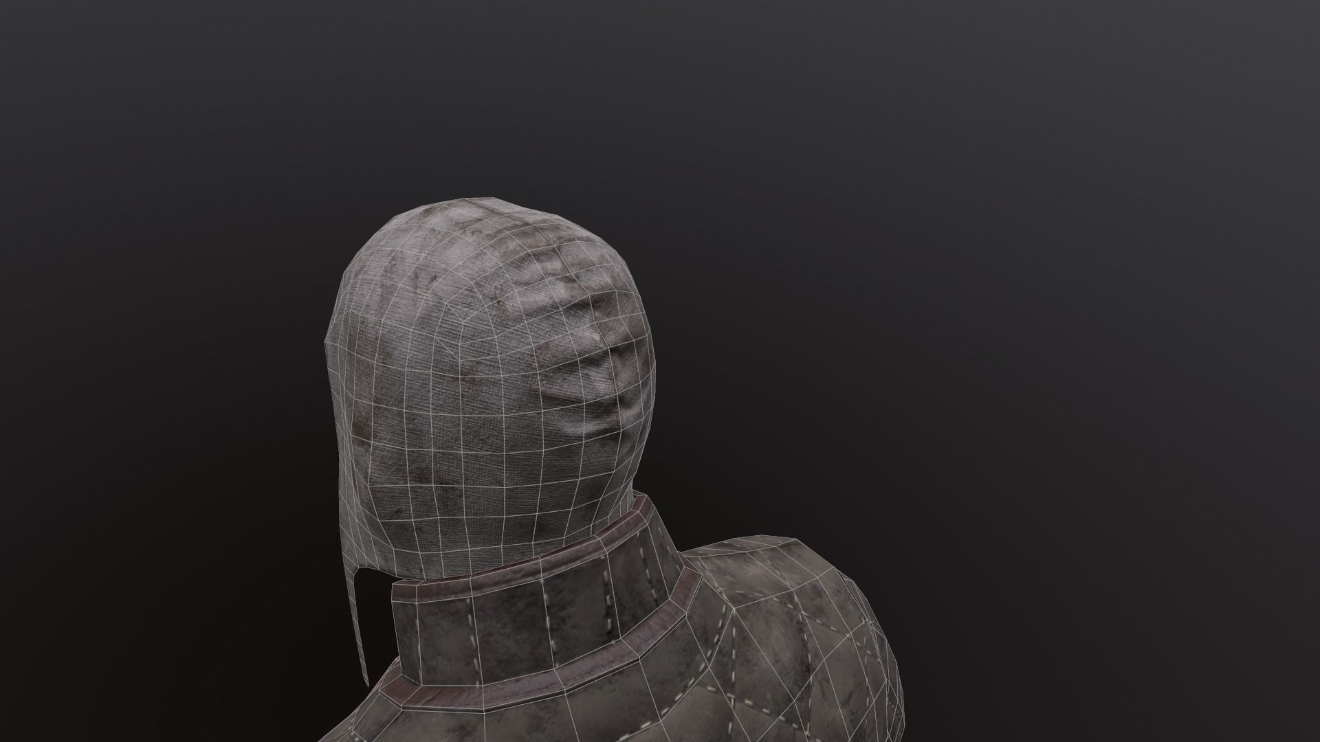 Medieval character   Low-poly 3D model_11