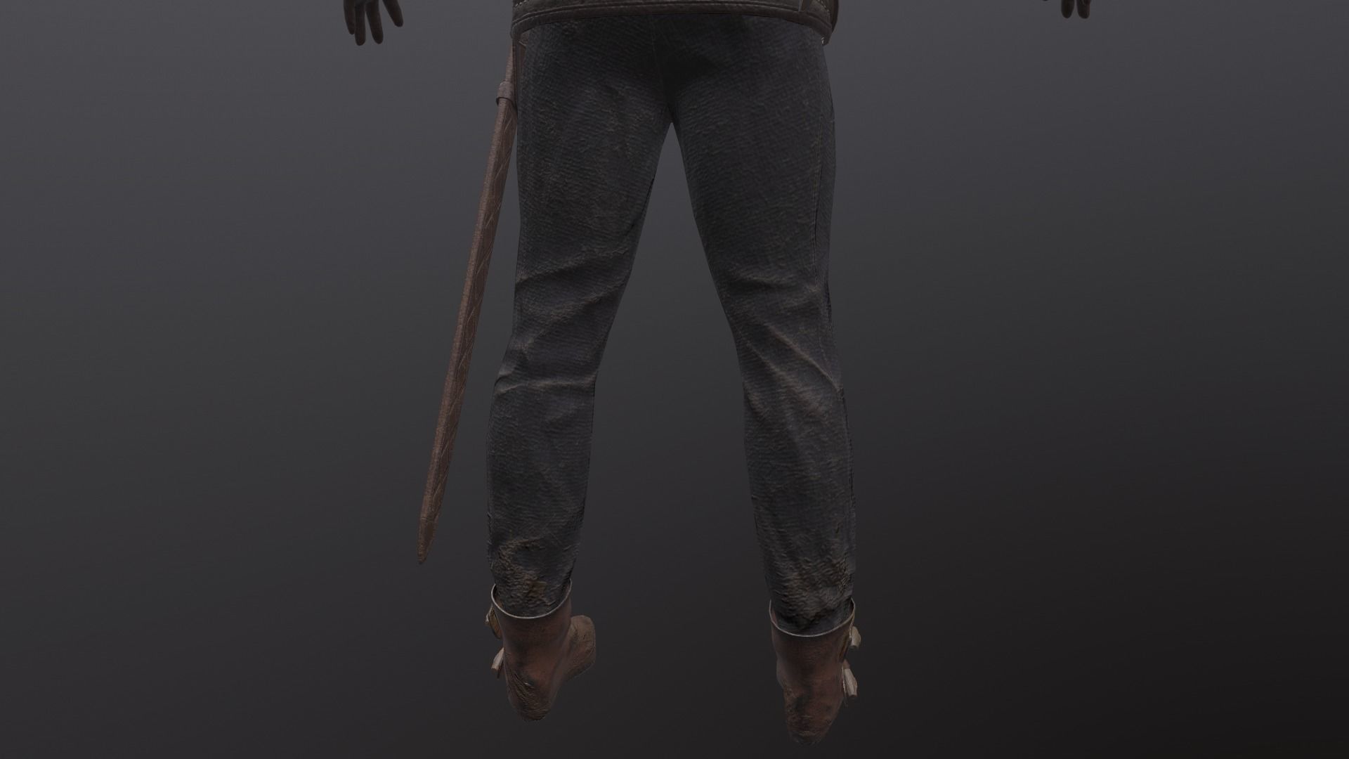 Medieval character   Low-poly 3D model_8
